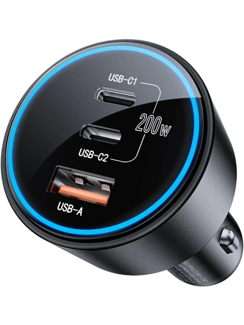 Fast Charging 200W Dual USB C Car Charger, PD3.0/QC4.0 Adapter for iPhone